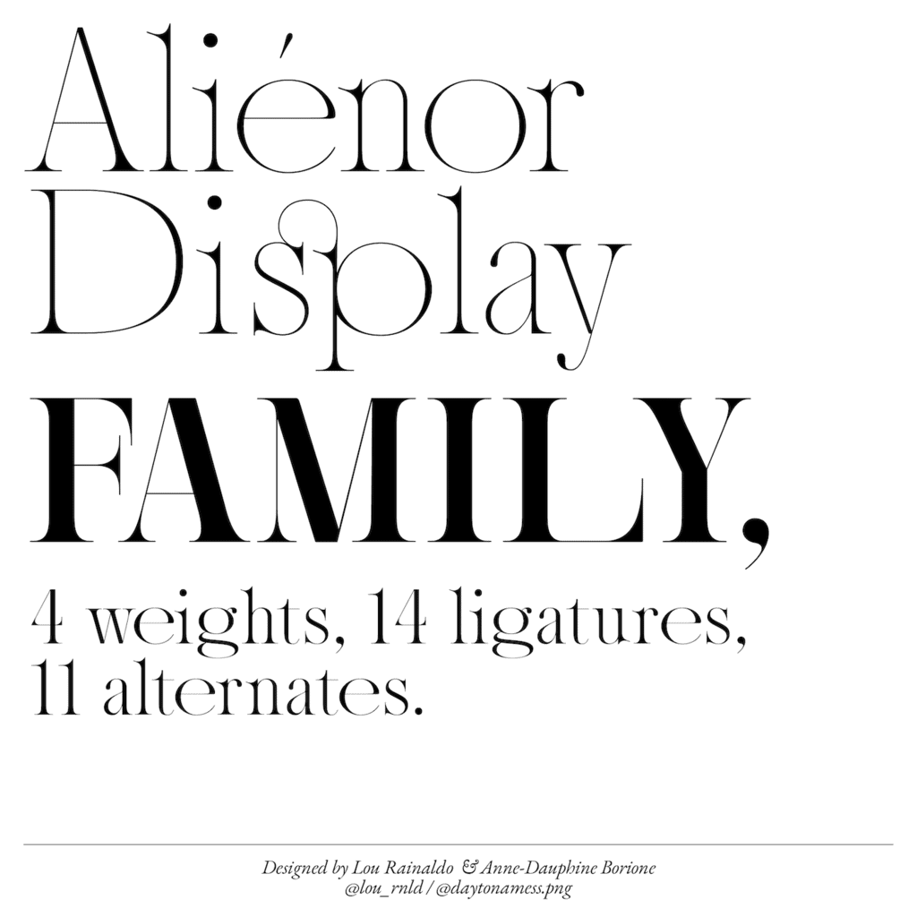 Шрифт Alienor Display