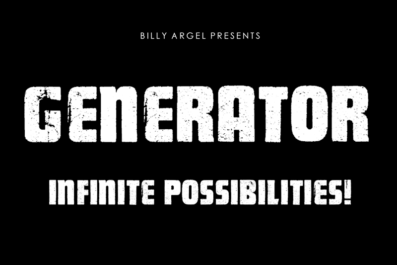 Шрифт Generator