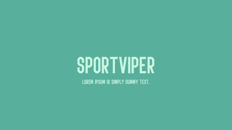 Шрифт SPORTVIPER