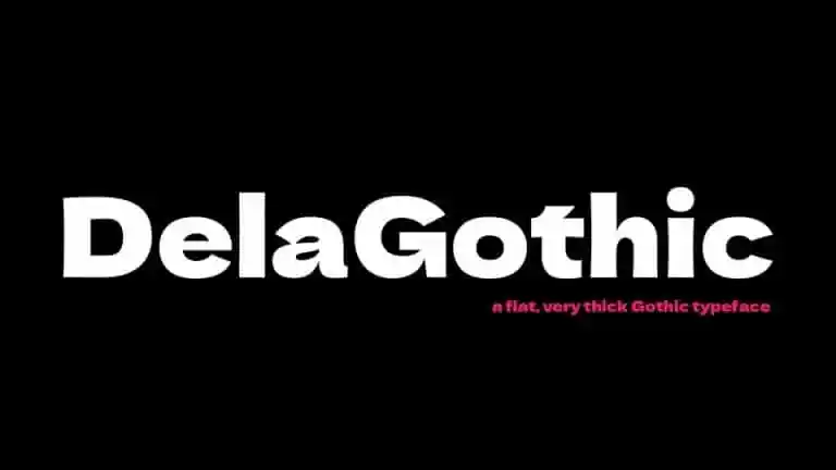 Шрифт Dela Gothic One