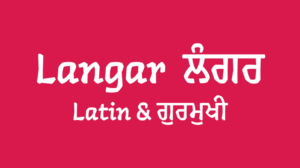 Шрифт Langar