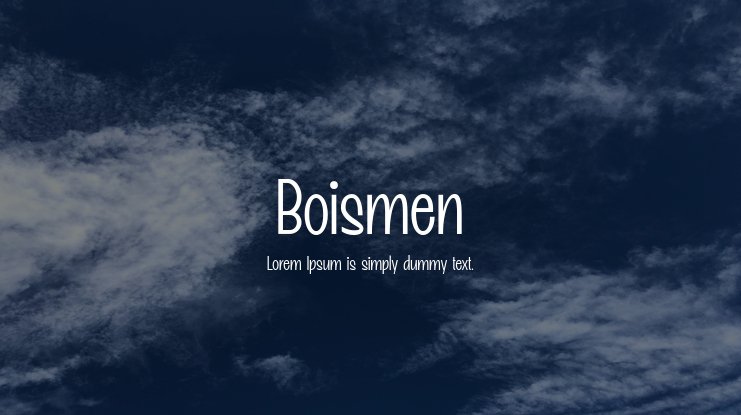 Шрифт Boismen