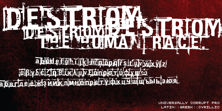 Шрифт Universally Corrupt Pro