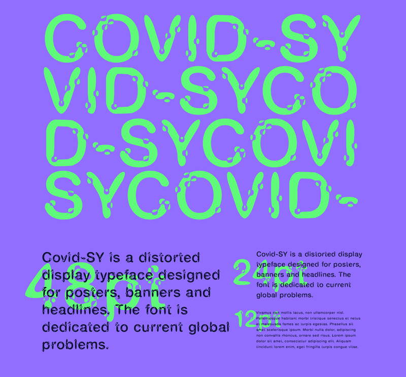 Шрифт Covid-SY