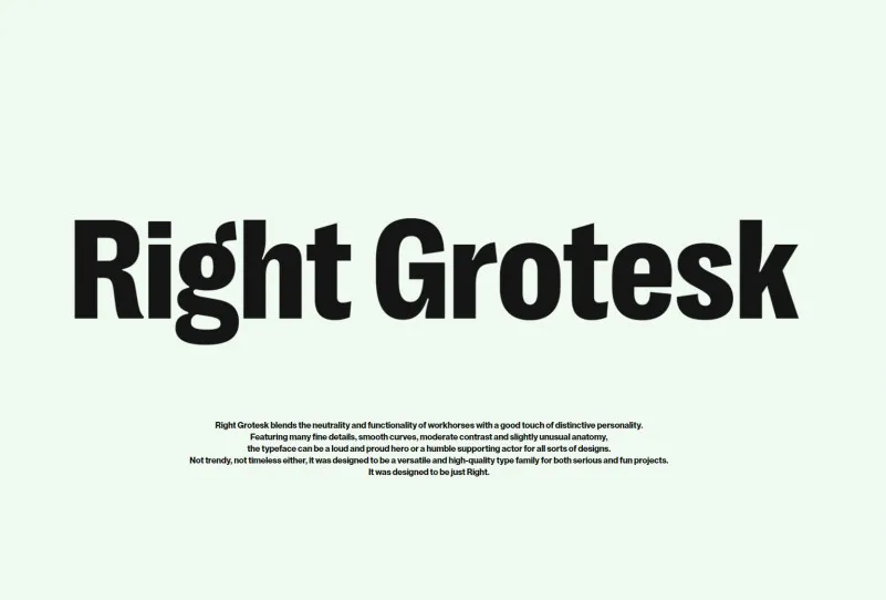 Шрифт Right Grotesk Small