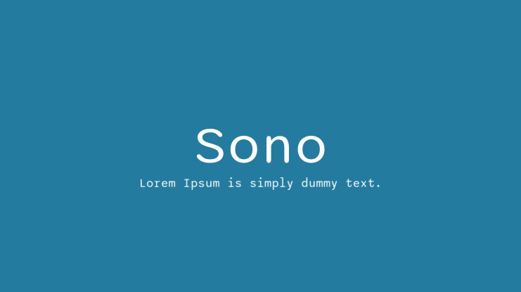 Шрифт Sono