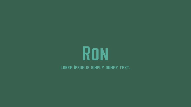 Шрифт Ron