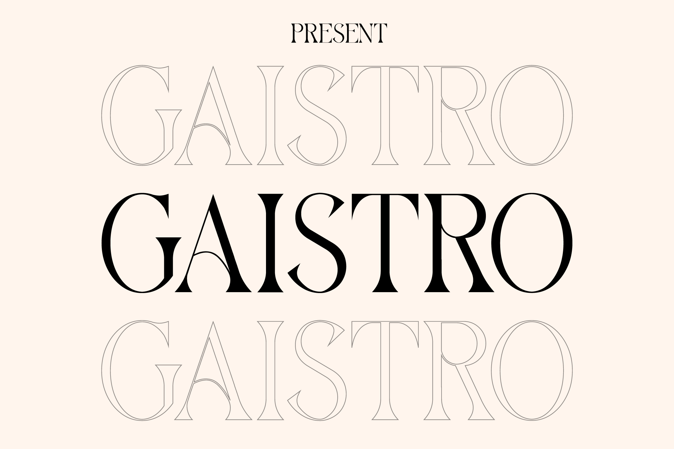 Шрифт Gaistro