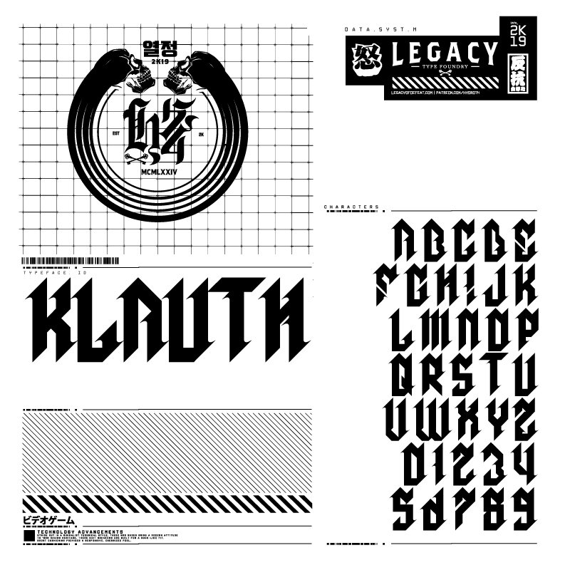 Шрифт Klauth