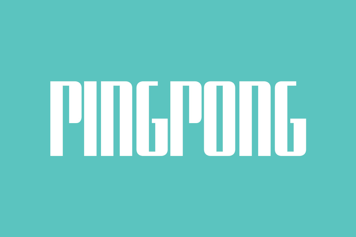 Шрифт Ping Pong