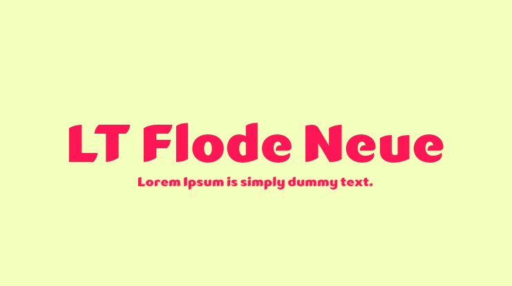 Шрифт LT Flode Neue