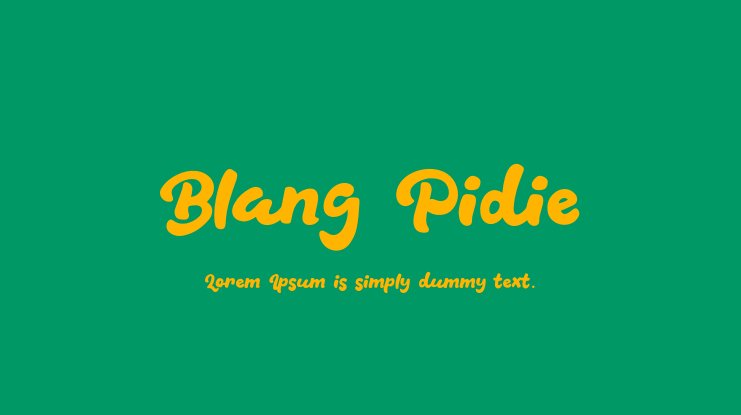 Шрифт Blang Pidie