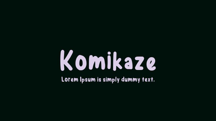 Шрифт Komikaze