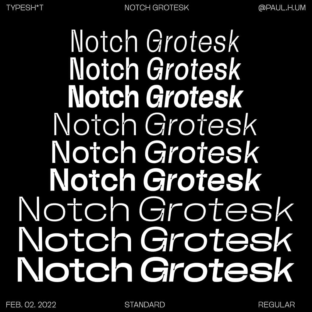 Шрифт Notch Grotesk