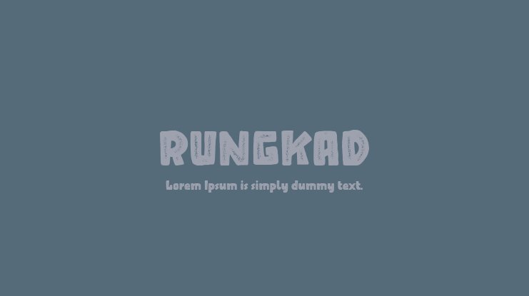 Шрифт Rungkad