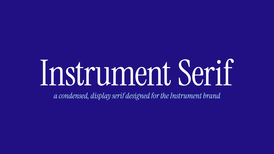 Шрифт Instrument Serif
