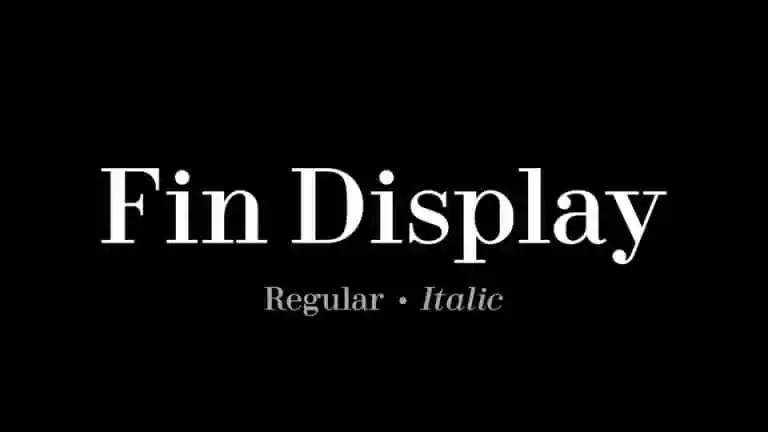Шрифт Fin Serif Display
