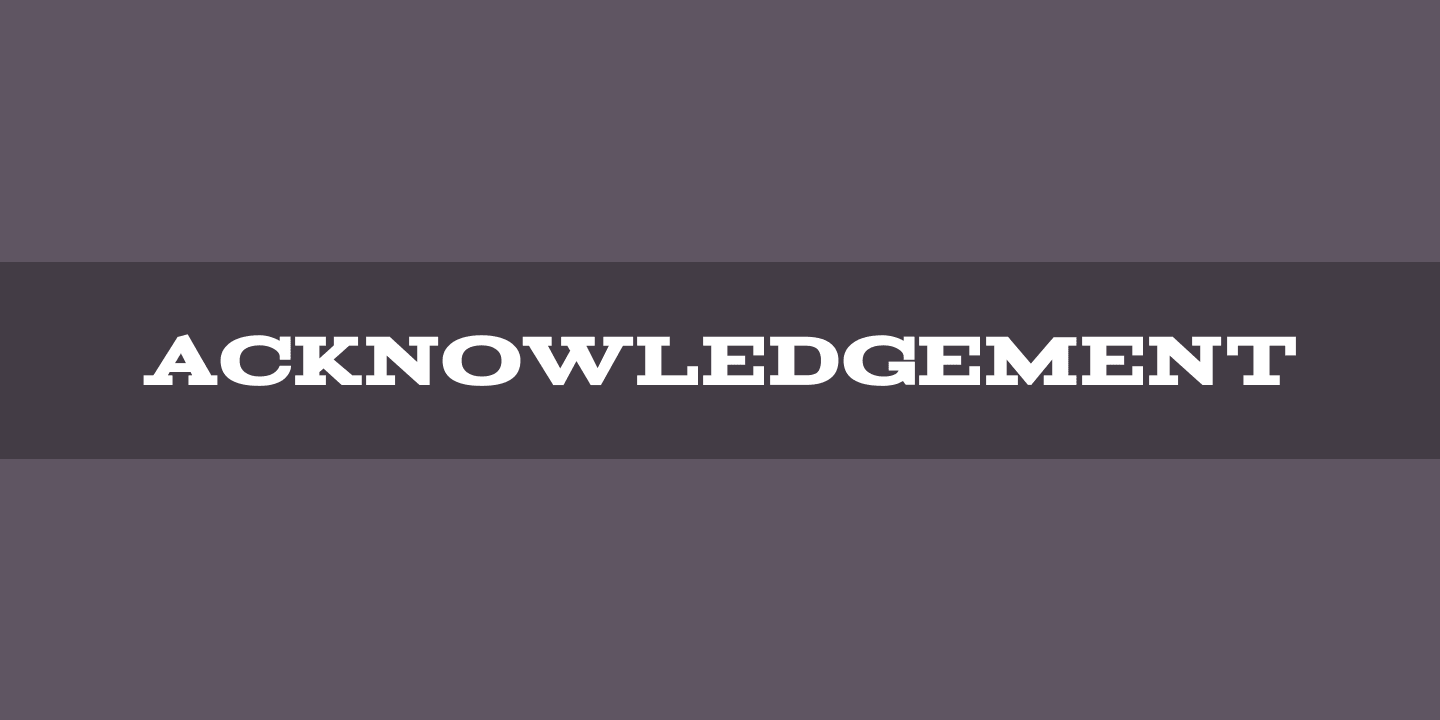 Шрифт Acknowledgement