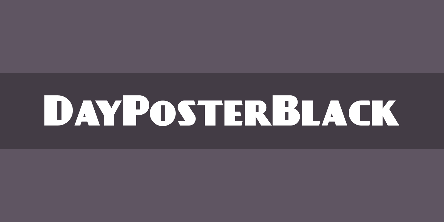 Шрифт DayPosterBlack