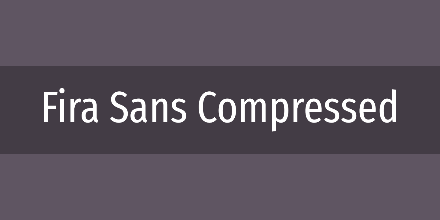 Шрифт Fira Sans Compressed