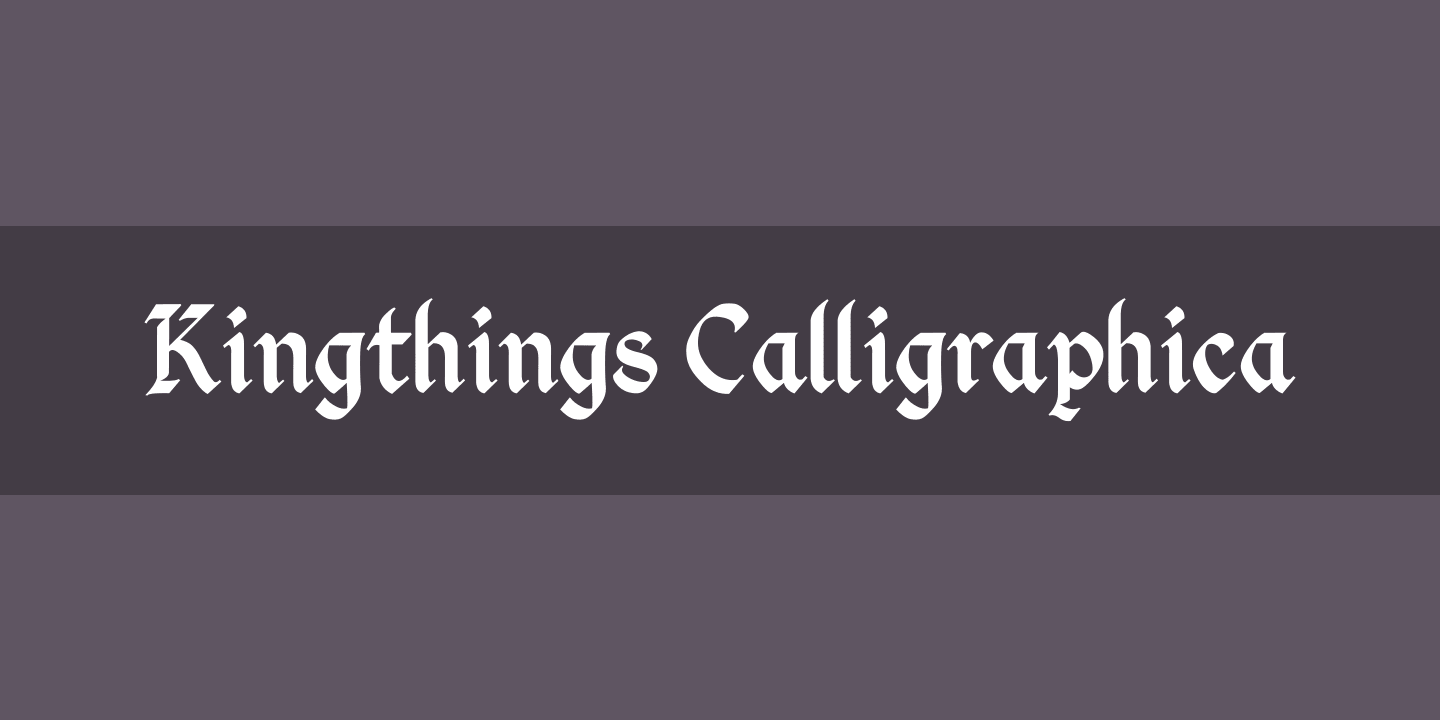 Шрифт Kingthings Calligraphica