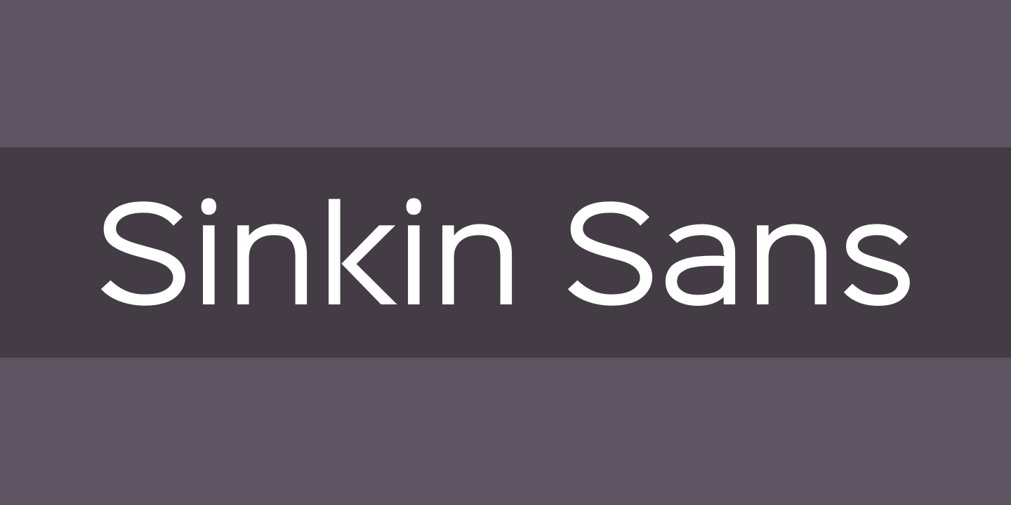 Шрифт Sinkin Sans