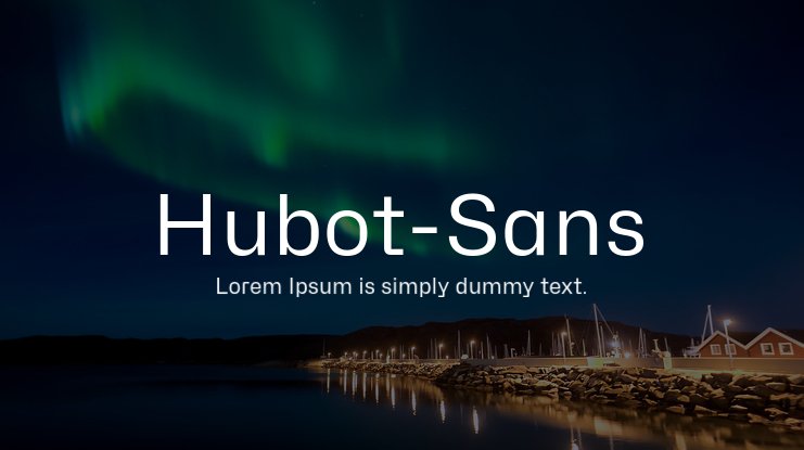 Шрифт Hubot Sans Narrow