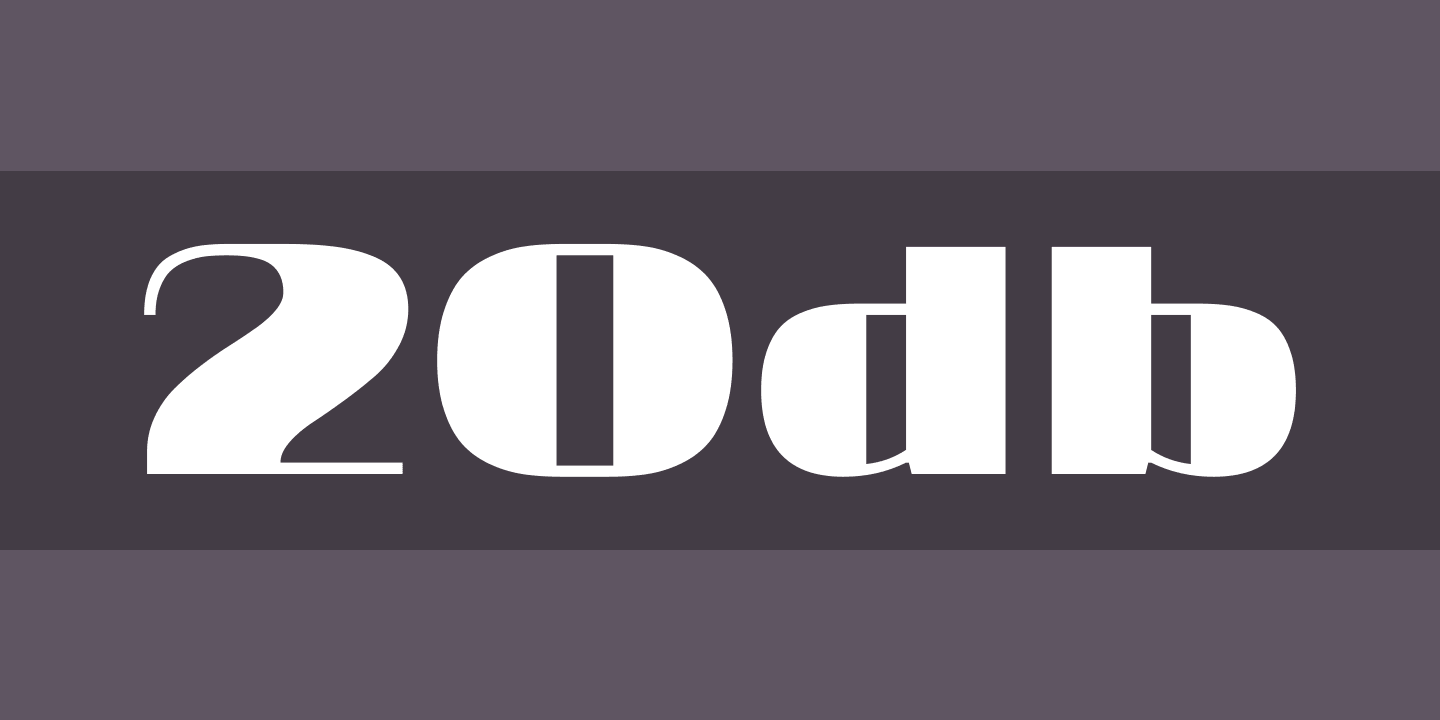 Шрифт 20db