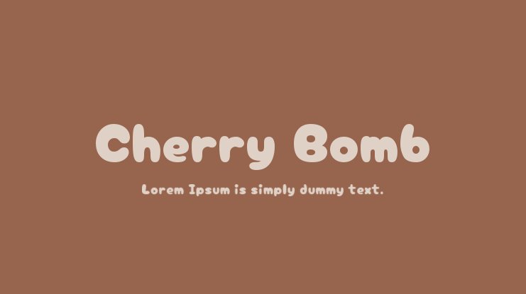 Шрифт Cherry Bomb One