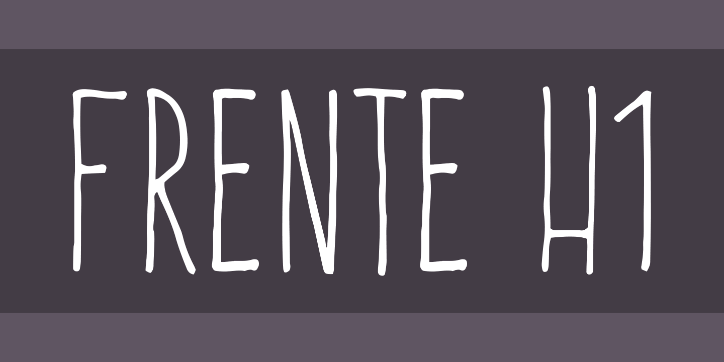 Шрифт Frente H1
