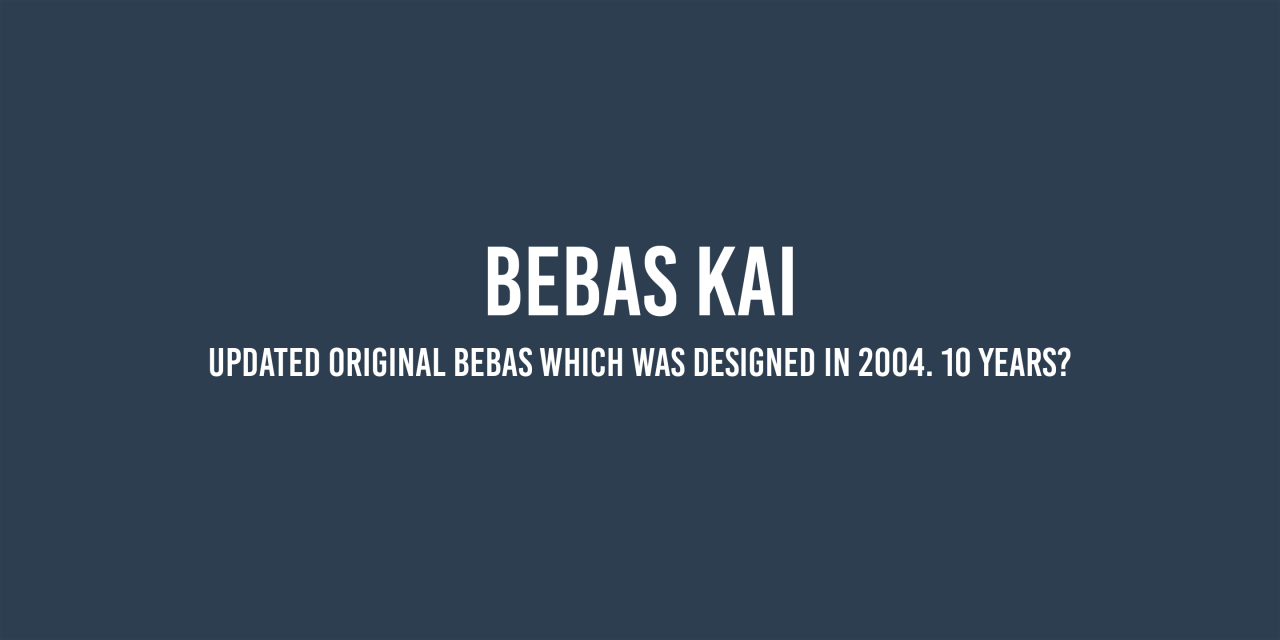 Шрифт Bebas Kai