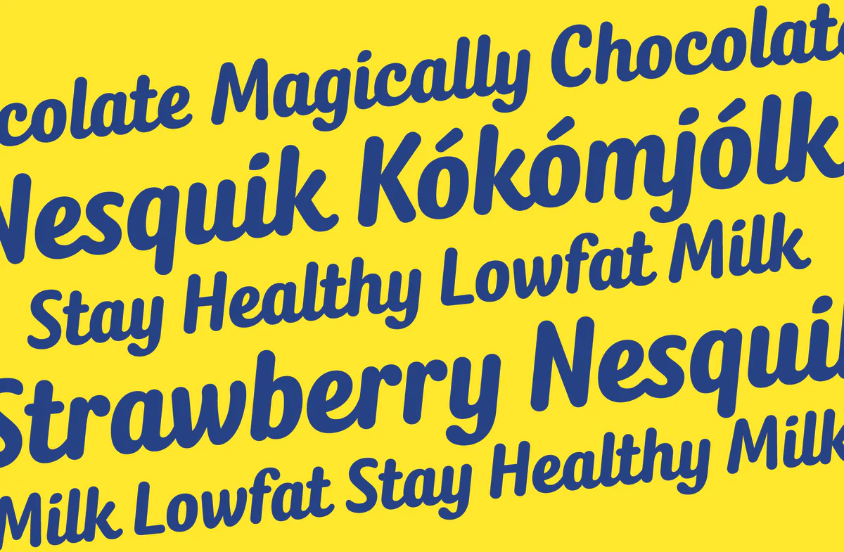Шрифт Nesquik Script