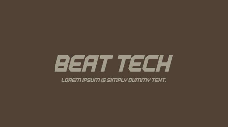 Шрифт BEAT TECH