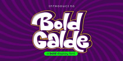 Шрифт Bold Galde