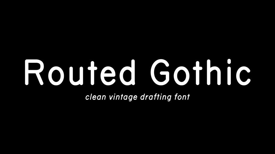 Шрифт Routed Gothic