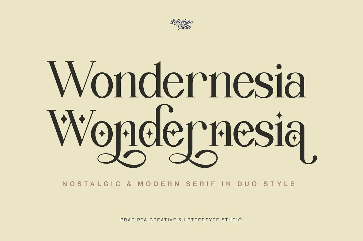 Шрифт Wondernesia