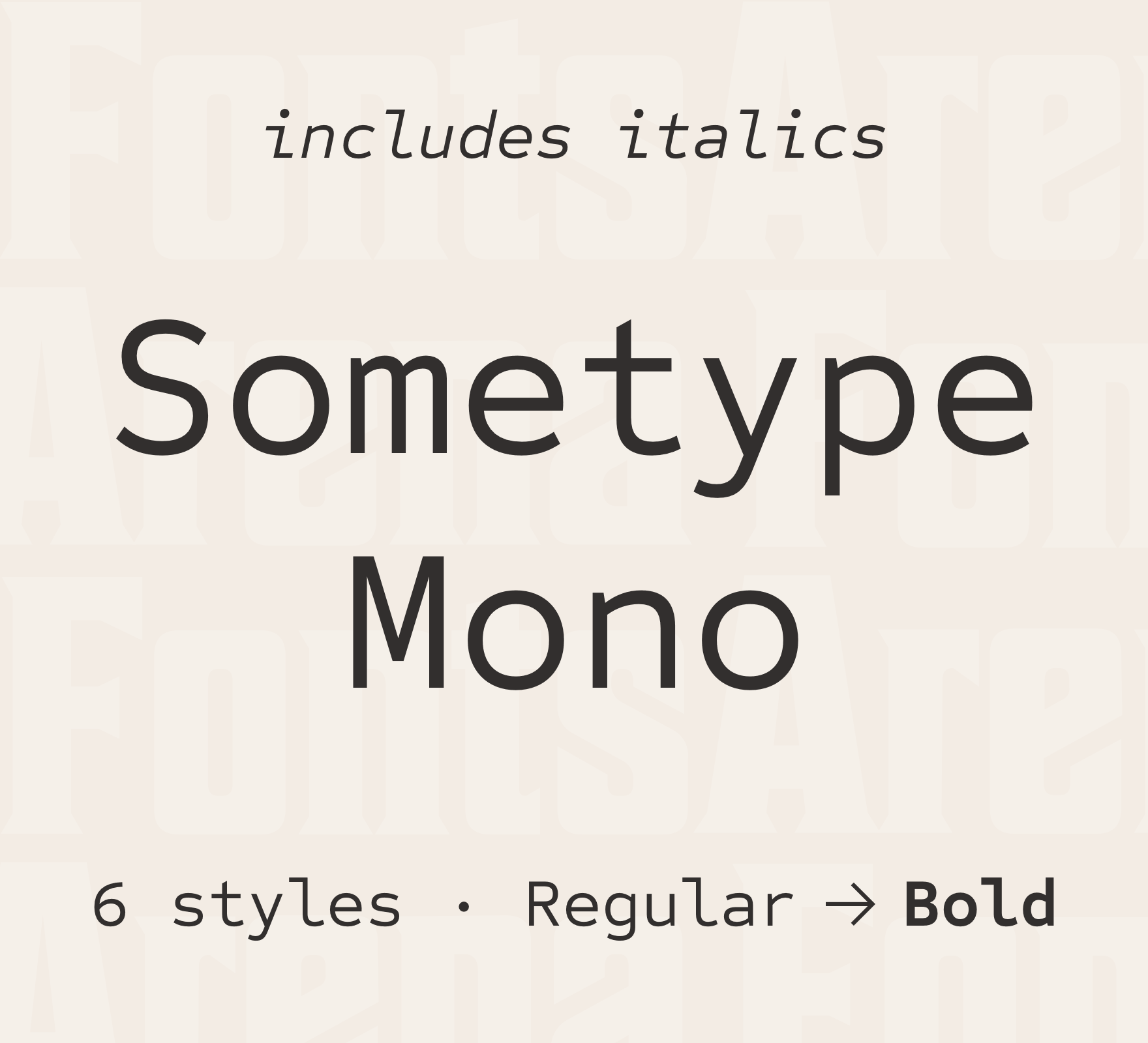 Шрифт Sometype Mono