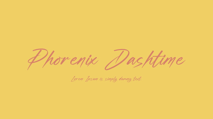 Шрифт Phorenix Dashtime
