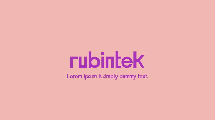Шрифт rubintek
