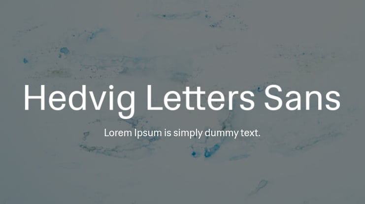 Шрифт Hedvig Letters Sans