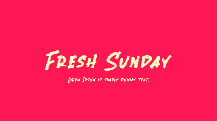 Шрифт Fresh Sunday
