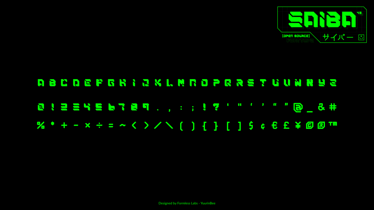 Шрифт SAIBA-45
