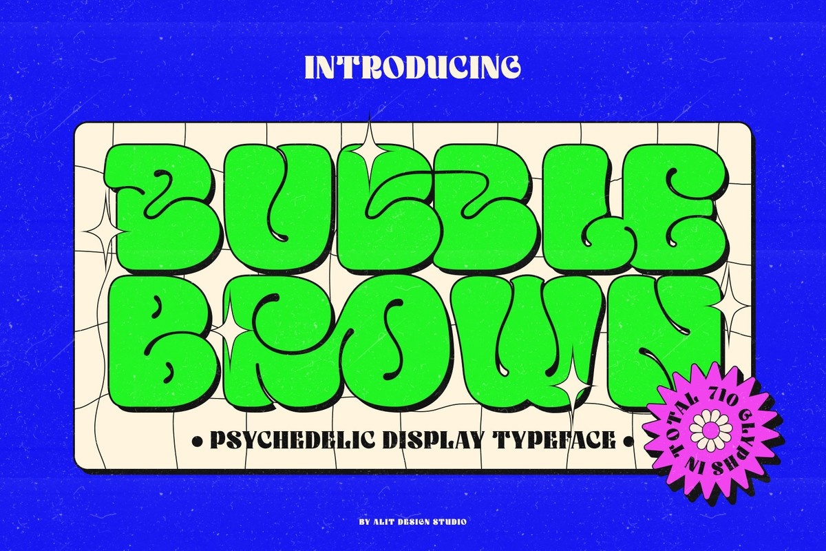Шрифт Bubble Brown