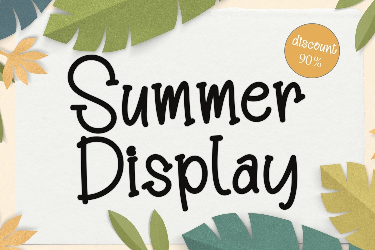 Шрифт Summer Display