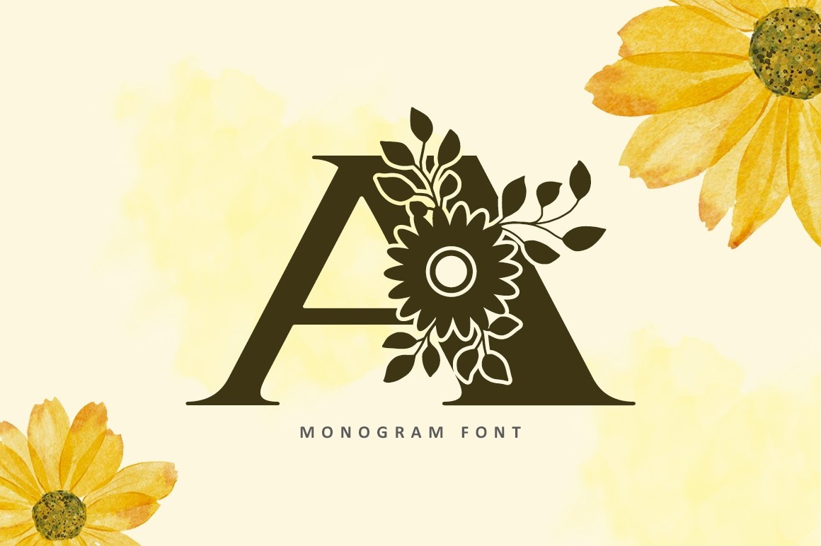 Sunflower Monogram