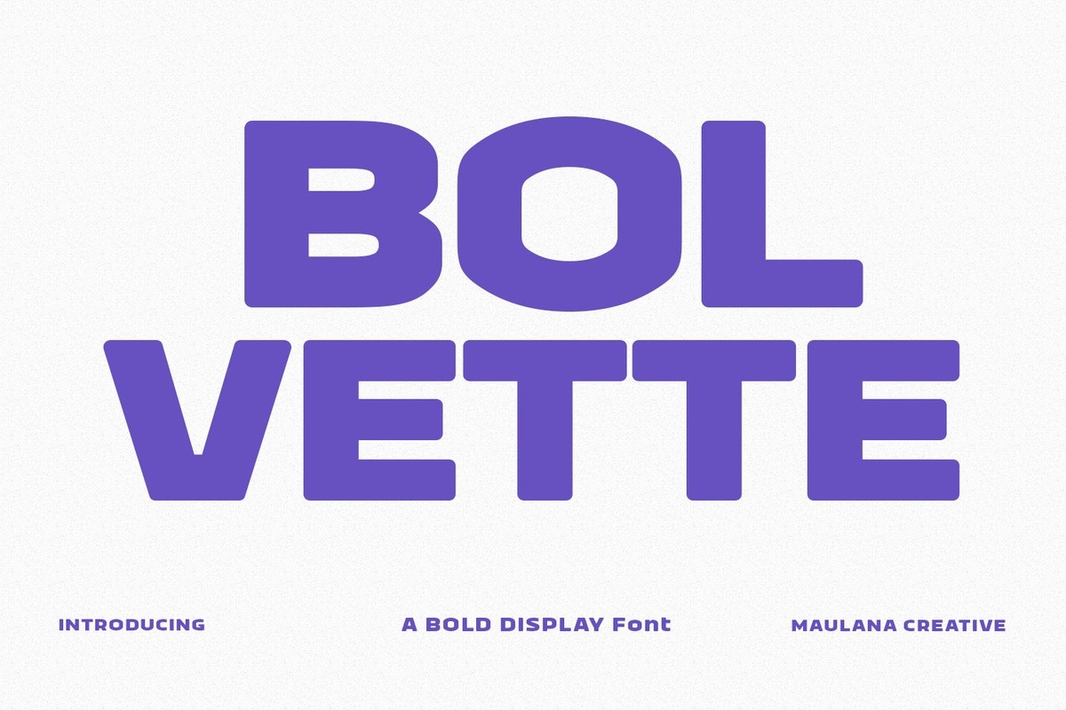 Шрифт Bolvette