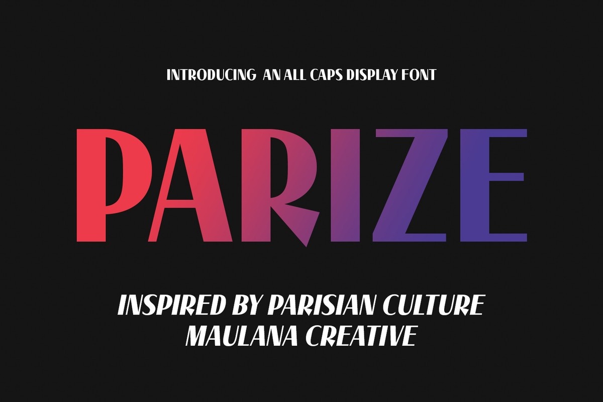 Шрифт Parize