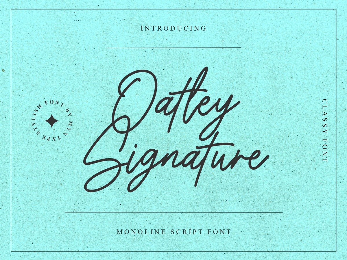 Шрифт Oatley Signature