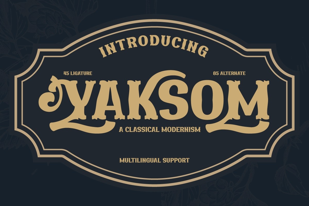 Шрифт Yaksom