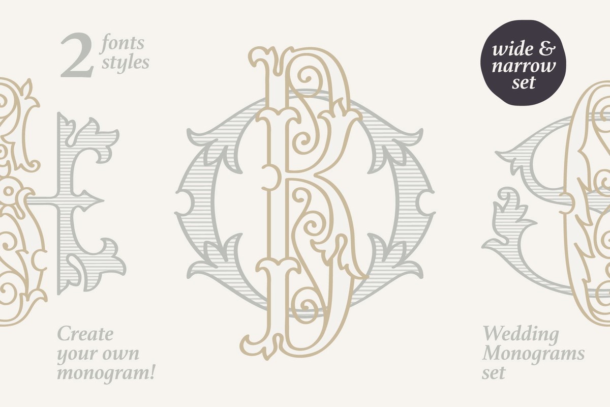 Шрифт Wedding Monograms